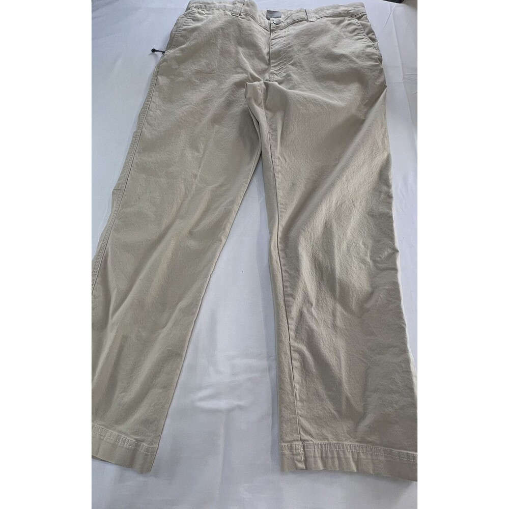 Columbia Mens 38x30 Khaki Cargo Pants Flat Front Regular Fit Casual Hiking